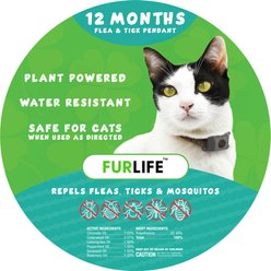 FurLife Flea & Tick Pendant for Cats, Grey