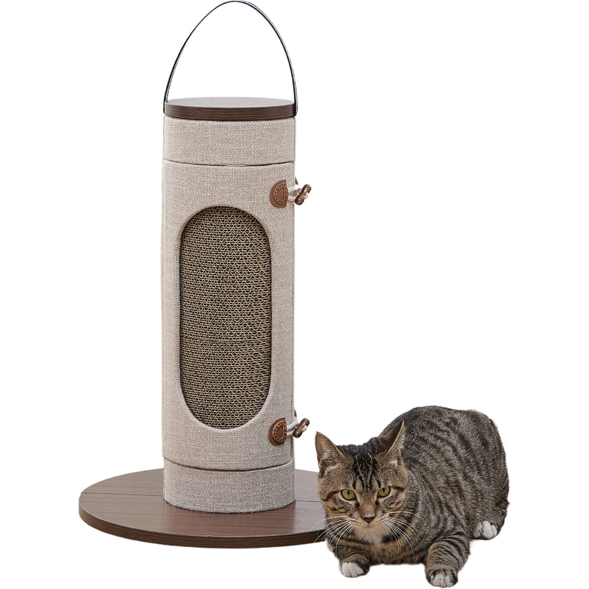 Petpals 20-in Eco-Scratcher Linen Cat Scratcher, Beige/Brown