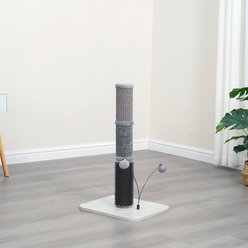 Petpals 25-in Sisal Carpet Cat Scratching Post, Gray