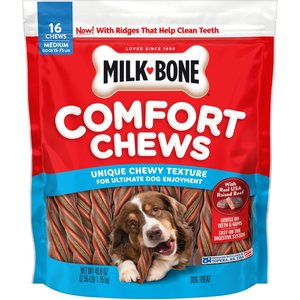 Milk-Bone Comfort Chews Real Beef Dog Treats, 16 count