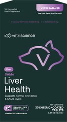 VetriScience VETRI SAMe 90 Tablets Liver Supplement for Cats & Dogs, 30 count