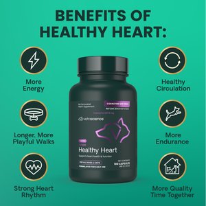 VetriScience Coenzyme Q10 10 mg Capsules Heart Supplement for Cats & Dogs, 100 count