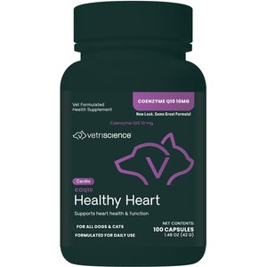 VetriScience Coenzyme Q10 10 mg Capsules Heart Supplement for Cats & Dogs, 100 count