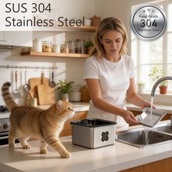 Casfuy SY080 Wireless Smart 3-Mode Stainless Steel Dog & Cat Water Fountain, 3.2-L slide 2 of 9