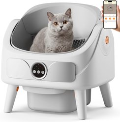 Casfuy Open-Top Automatic Self-Cleaning Multi Cat Litter Box with APP Control