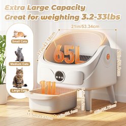 Casfuy Open-Top Automatic Self-Cleaning Multi Cat Litter Box with APP Control slide 2 of 8