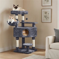 Yaheetech Activity Tower Basic 46-in Cat Tree, Dark Gray
