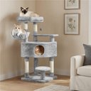 Yaheetech Activity Tower Basic 46-in Cat Tree, Light Gray