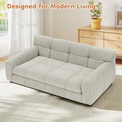 Yafylly Modern Memory Foam Furniture Style Sofa Dog Bed, Medium, Beige slide 2 of 8