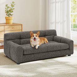 Yafylly Modern Memory Foam Furniture Style Sofa Dog Bed, Medium, Dark Gray