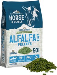 Blue Mountain Hay High Altitude Alfalfa Hay Pellets Horse Feed, 50-lb bag