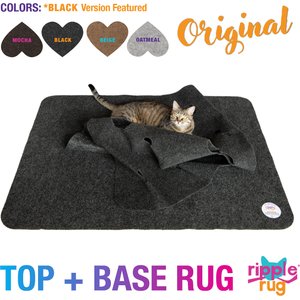SnugglyCat Ripple Rug Cat Activity Play Mat, Black