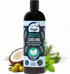 4-Legger COOLING Natural Tea Tree Oil Dog Shampoo with Peppermint, 16-oz bottle