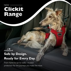 Sleepypod Clickit Range Long Dog Car Safety Harness, Jet Black, Large: 29.5 to 34-in chest slide 2 of 7