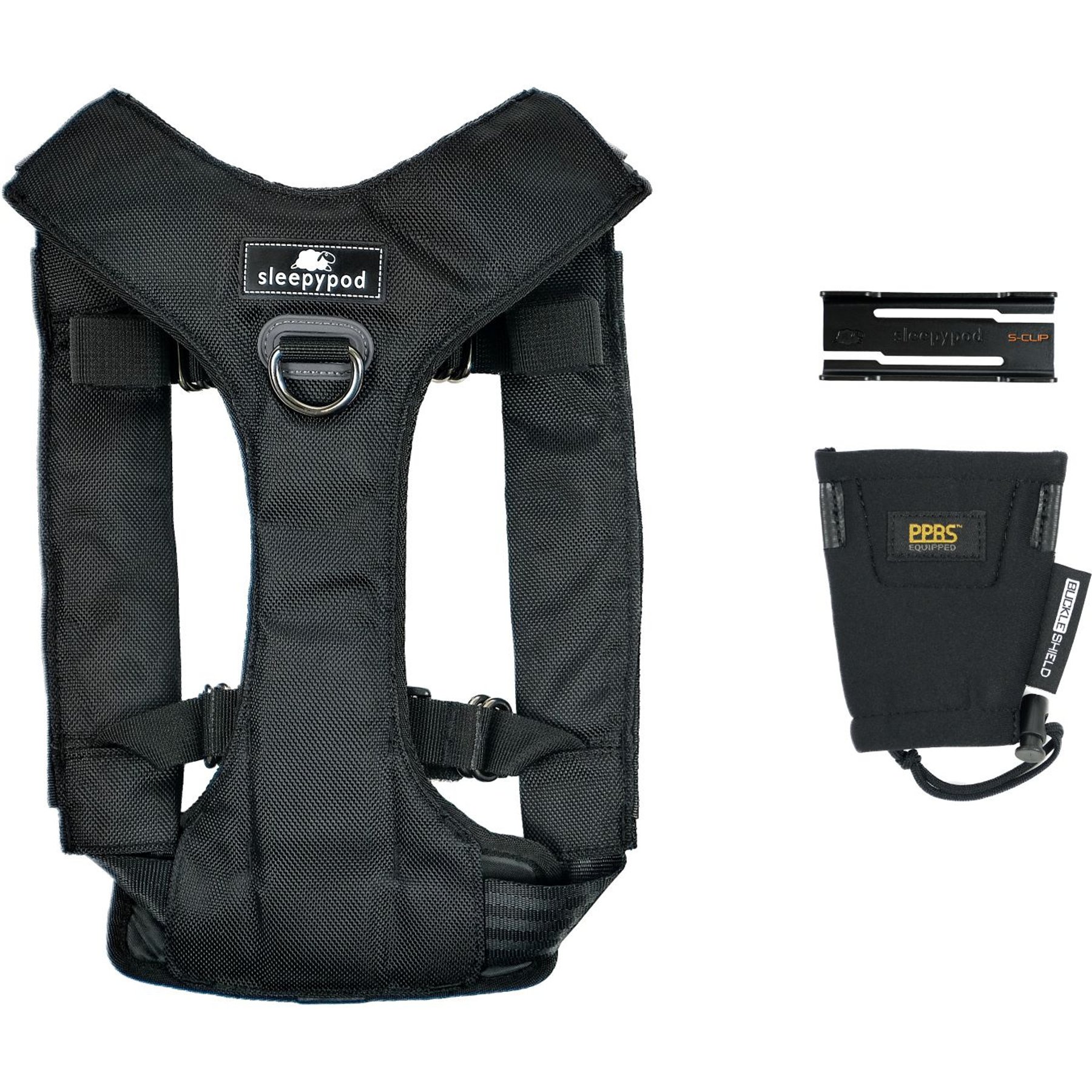 Sleepypod Clickit Range Dog Car Safety Harness, Jet Black, Medium: 24.5 to 29-in chest