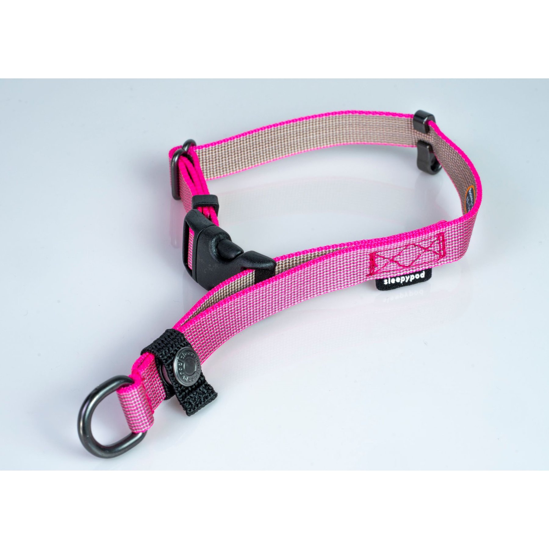 Sleepypod Locking Martingale Dog Collar, Pink Peony, Large: 20 to 28-in neck, 1-in wide