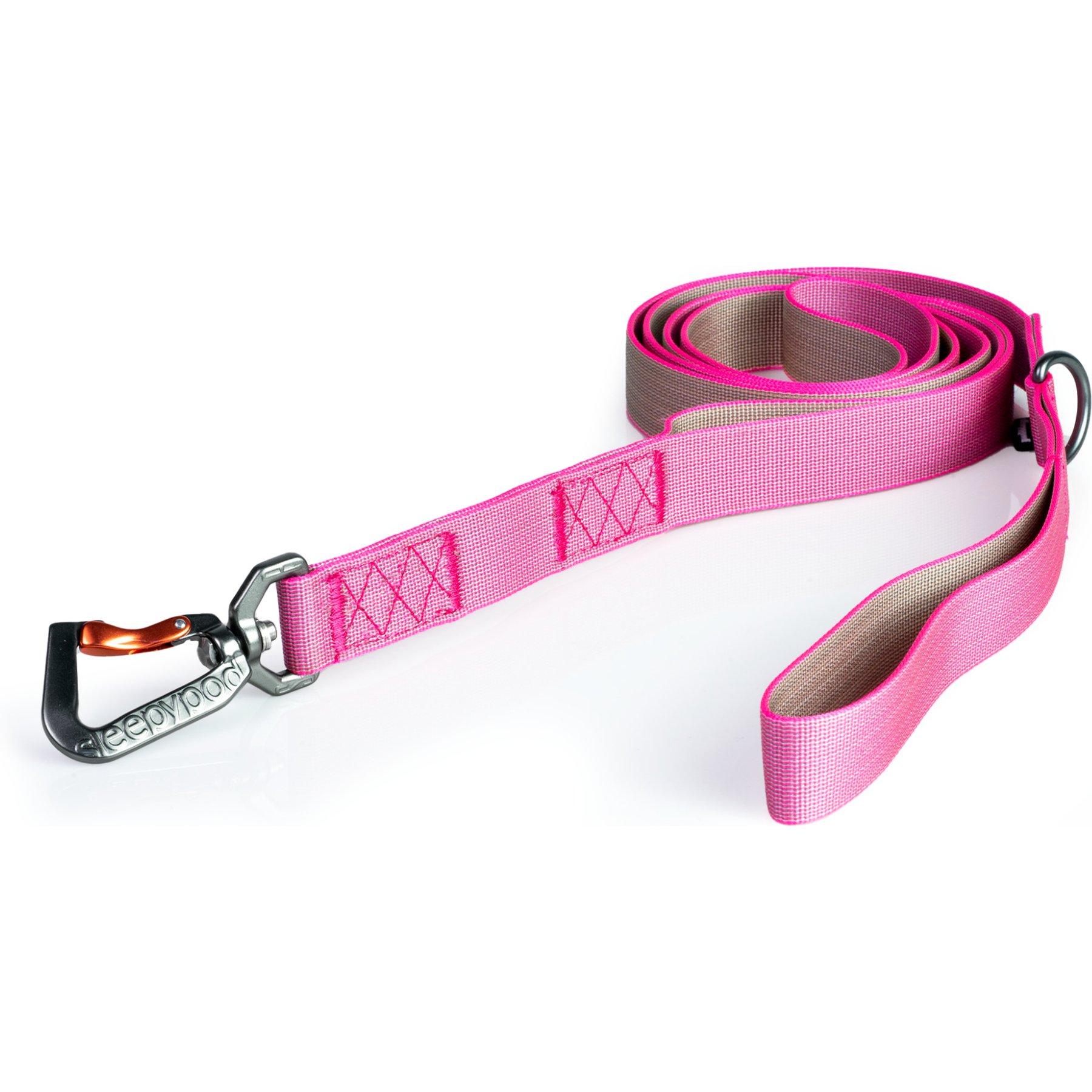 Sleepypod Power Dog Leash, Pink Peony, Large: 6-ft long, 1-in wide