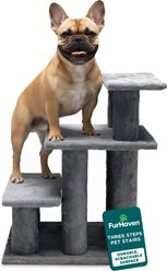 FurHaven Steady Paws Cat & Dog Stairs, Gray, 3-Step