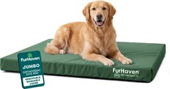 FurHaven Deluxe Oxford Orthopedic Indoor/Outdoor Dog & Cat Bed with Removable Cover, Jumbo, forest