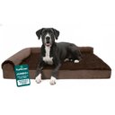 FurHaven Plush Deluxe Chaise Orthopedic Cat & Dog Bed with Removable Cover, Sable Brown, Jumbo Plus