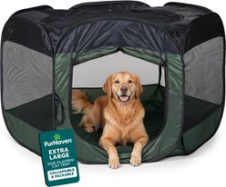 FurHaven Soft-Sided Dog & Cat Playpen, Hunter Green, X-Large slide 1 of 9