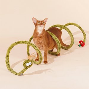 ZEZE Forest Snake Catnip Tunnel Spiral Cat Toy with Bell & Hanging