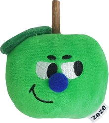 ZEZE Interactive Apple Catnip Plush Cat Toy with Silvervine & Crinkle Leaf, Green