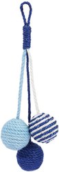ZEZE Interactive Ocean Breeze Squeaky Hanging Scratcher Cat Toy, Blue