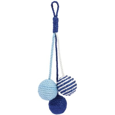 ZEZE ZEZE Interactive Ocean Breeze Squeaky Hanging Scratcher Cat Toy, Blue