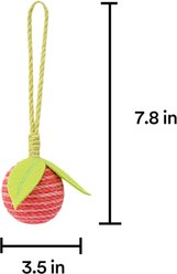 ZEZE Peach Squeaky Hanging Scratcher Cat Toy, Pink slide 2 of 9