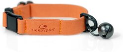 Sleepypod Comfort Suede Breakaway Cat Collar, Mandarin Orange, Small: 7 to 12-in neck, 0.5-in wide