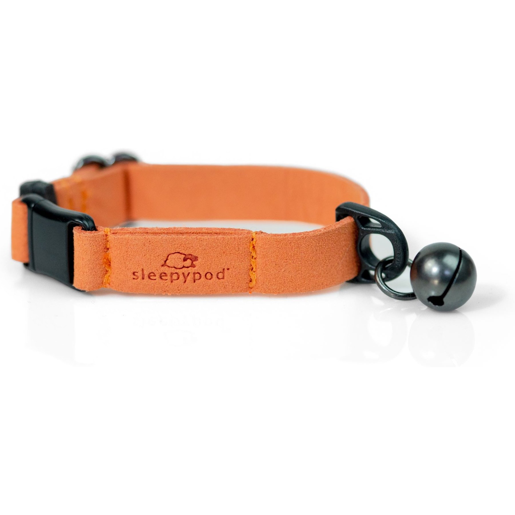 Sleepypod Comfort Suede Breakaway Cat Collar, Mandarin Orange, Small: 7 to 12-in neck, 0.5-in wide