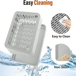 Bartuke Self Cleaning Cat Litter Box Ramp Mat with Filter Function, Light Grey, 11.5 x 8 x 2-in slide 2 of 6