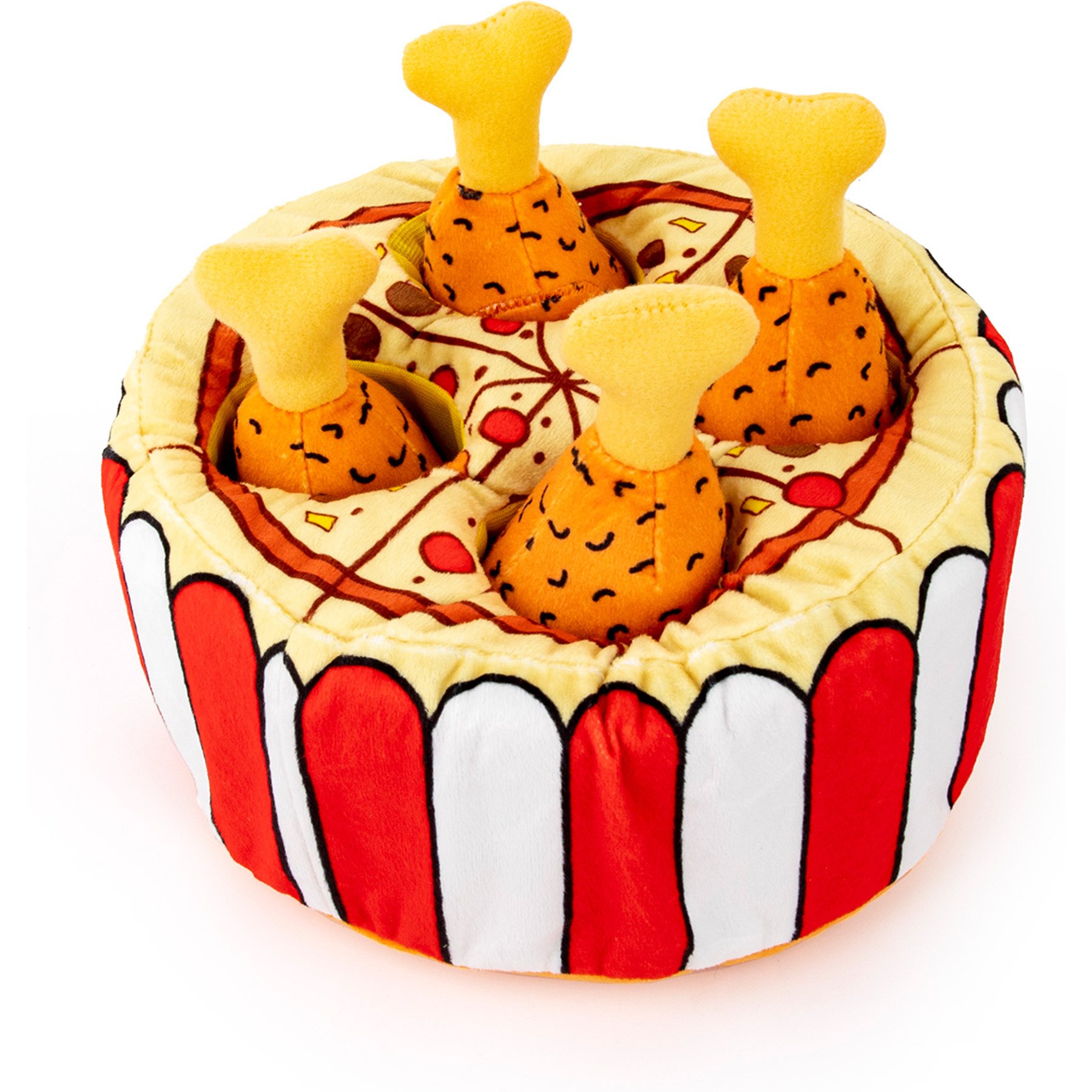 gerhui Fried Chicken Leg Set Plush Dog Toy, Yellow