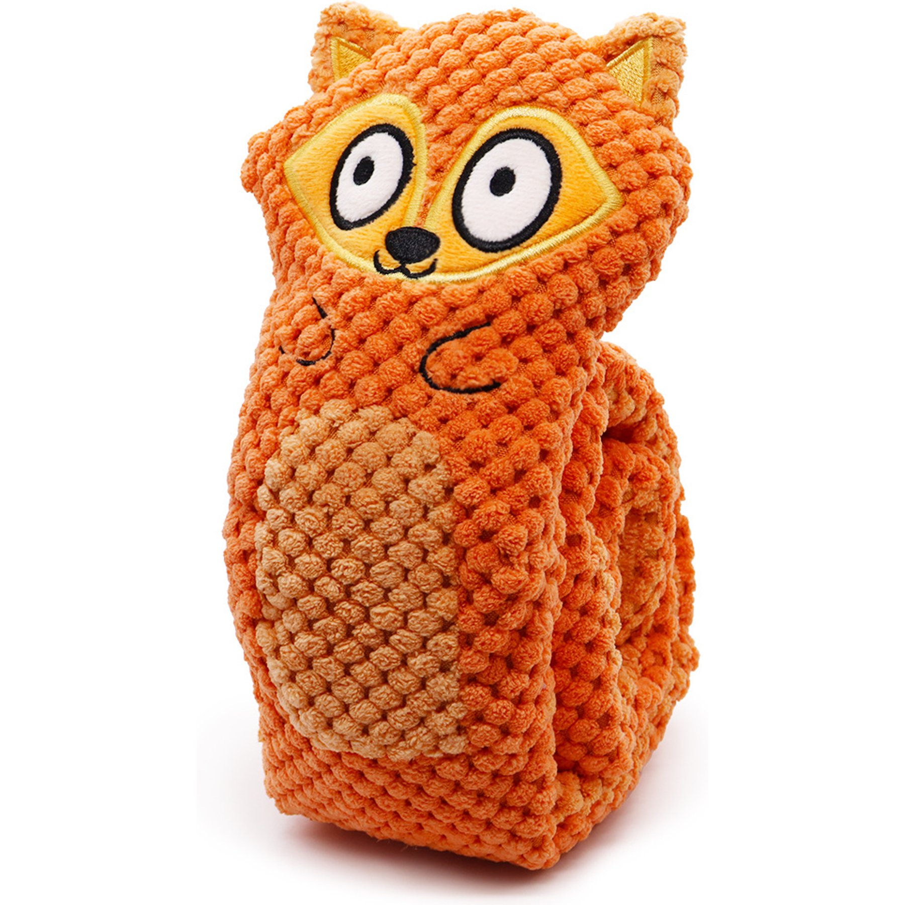 gerhui Hidden Food Orange Fox Plush Dog Toy, Orange
