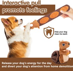 gerhui Hidden Eating Squirrel Plush Dog Toy, Brown slide 2 of 4