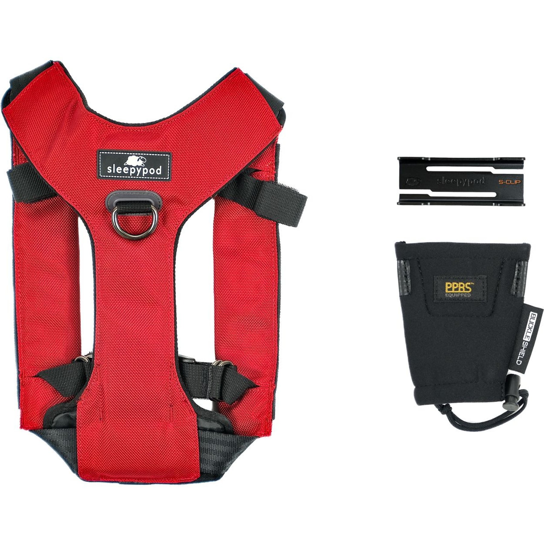 Sleepypod Clickit Range Dog Car Safety Harness, Strawberry Red, Medium: 24.5 to 29-in chest