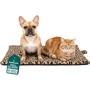 FurHaven ThermaNAP Faux Fur Self-Warming Dog & Cat Mat, Leopard, Small