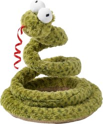 ZEZE Interactive Forest Snake Crinkle Spring Spiral Cat Toy, Green