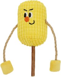 ZEZE Interactive Corn Catnip Plush Cat Toy with Silvervine & Crinkle Husk, Yellow slide 1 of 9