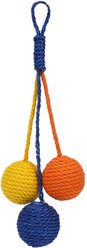 ZEZE Interactive Sunset Trio Squeaky Hanging Scratcher Cat Toy, Orange