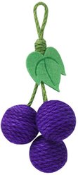 ZEZE Grape Cluster Squeaky Hanging Scratcher Cat Toy, Purple