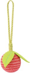 ZEZE Peach Squeaky Hanging Scratcher Cat Toy, Pink