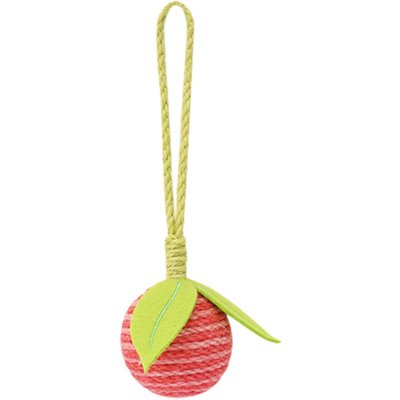 ZEZE ZEZE Peach Squeaky Hanging Scratcher Cat Toy, Pink