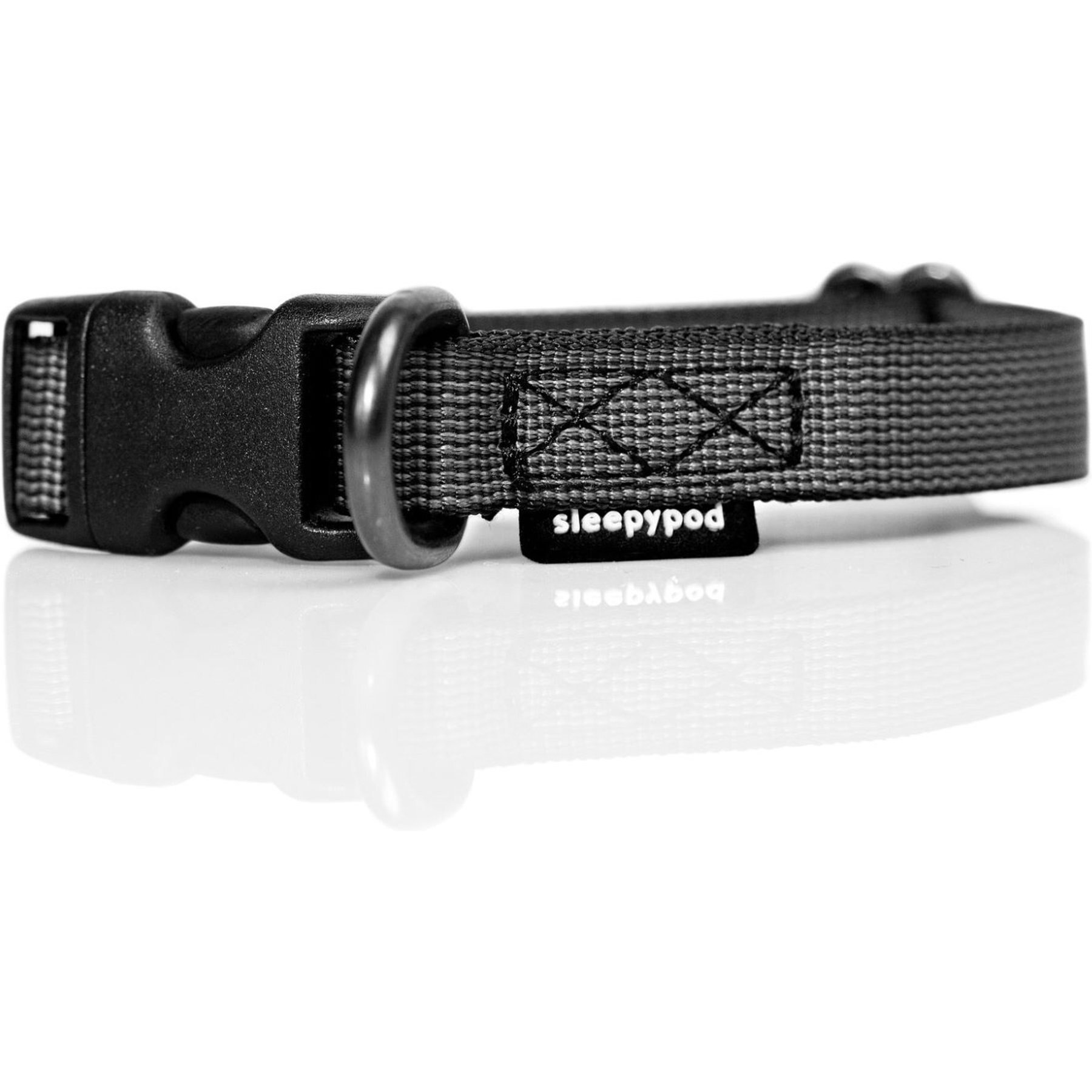 Sleepypod Everyday Dog Collar, Charcoal, 7 to 11-in neck, 0.5-in wide