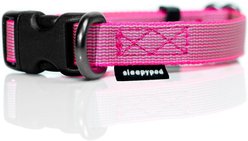 Sleepypod Everyday Dog Collar, Pink Peony, 7 to 11-in neck, 0.5-in wide