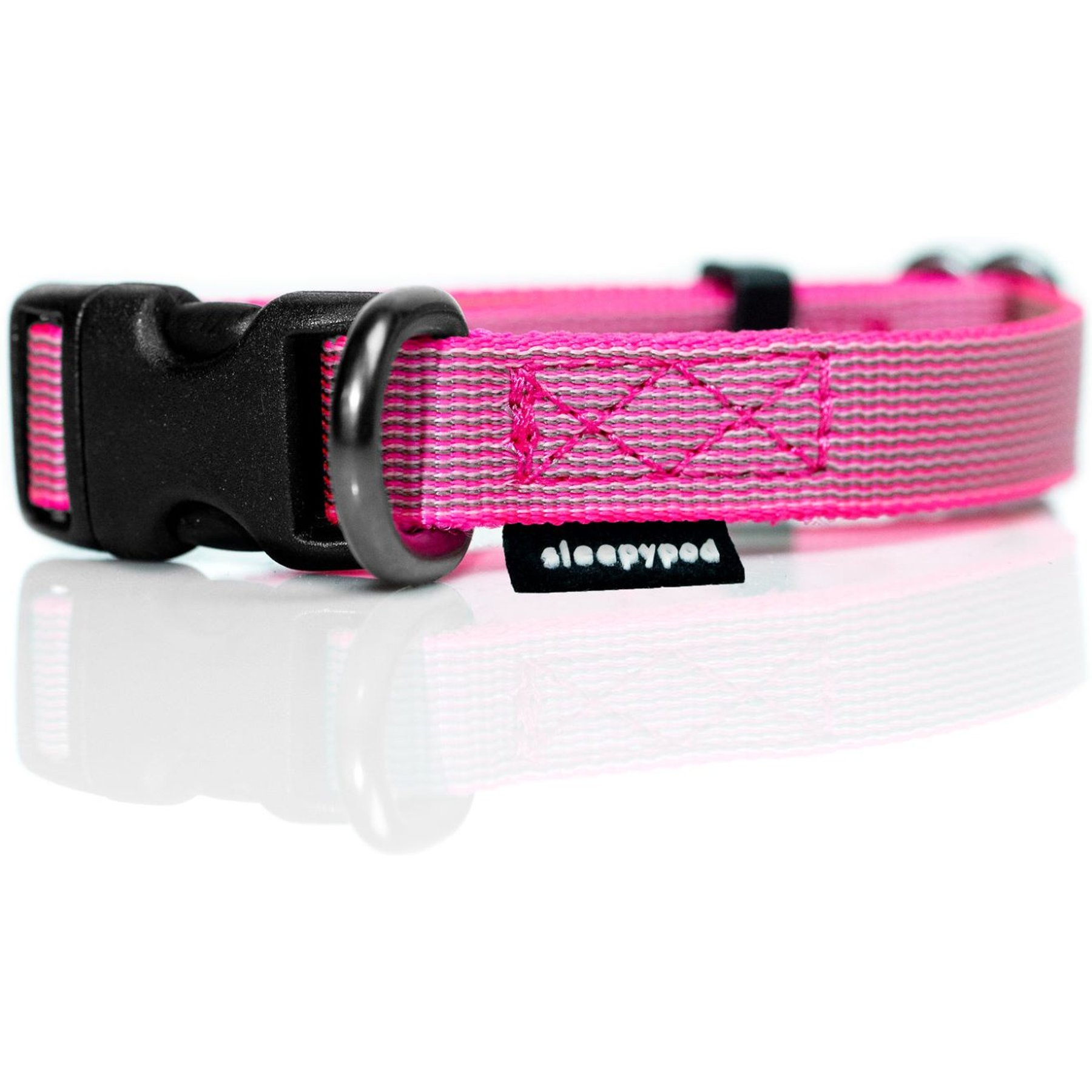 Sleepypod Everyday Dog Collar, Pink Peony, 7 to 11-in neck, 0.5-in wide