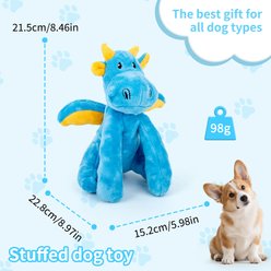 gerhui Pterosaur Set Plush Dog Toy, Red & Blue slide 2 of 7