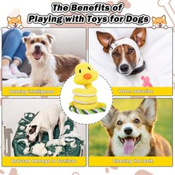 gerhui Spiral Long Necked Duck Plush Dog Toy, Yellow, 8.66 x 6.69 x 4.33-in slide 2 of 4