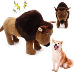 gerhui Bison Plush Dog Toy, Brown